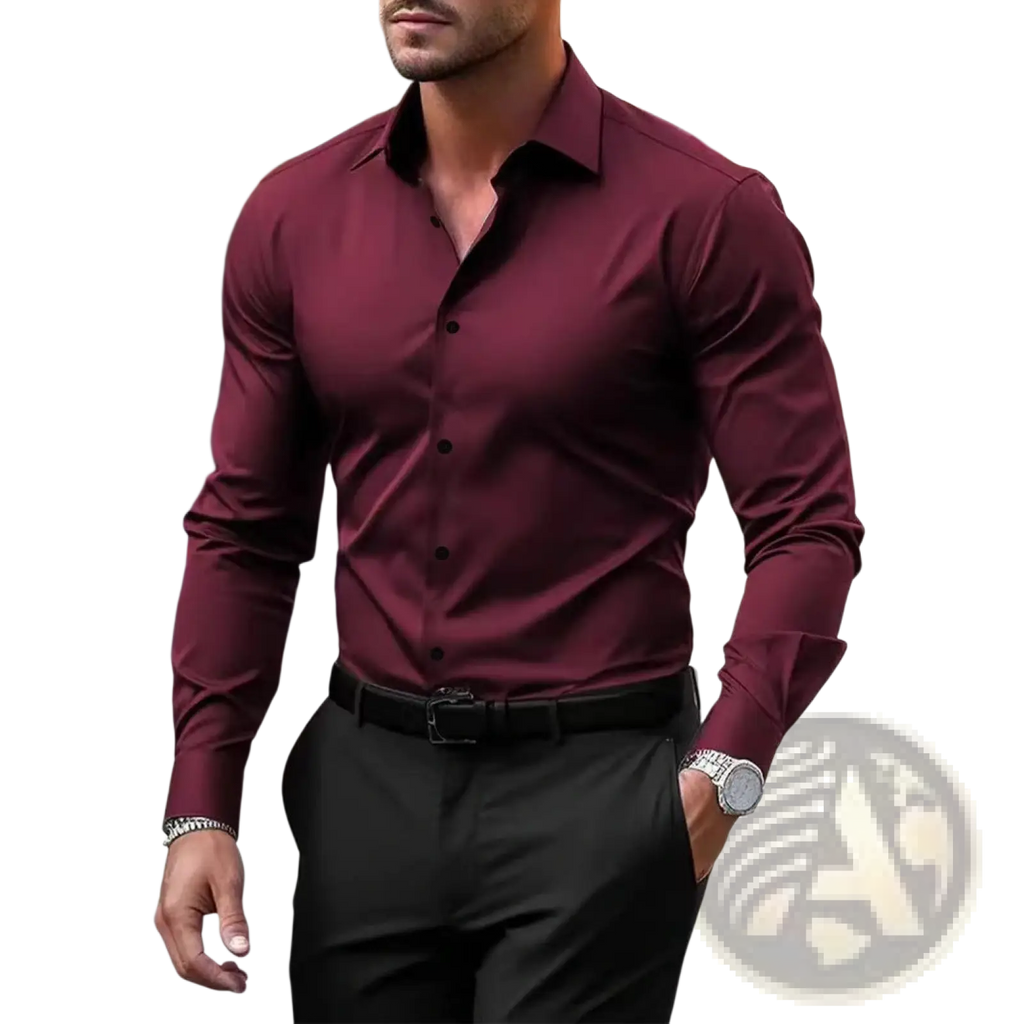 Men's Premium Slim Fit Long Sleeve Button Down Dress Shirt