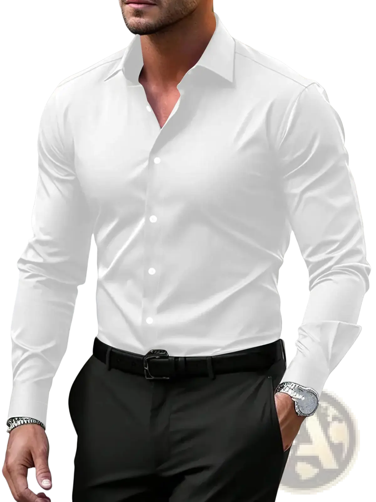 Men's Premium Slim Fit Long Sleeve Button Down Dress Shirt