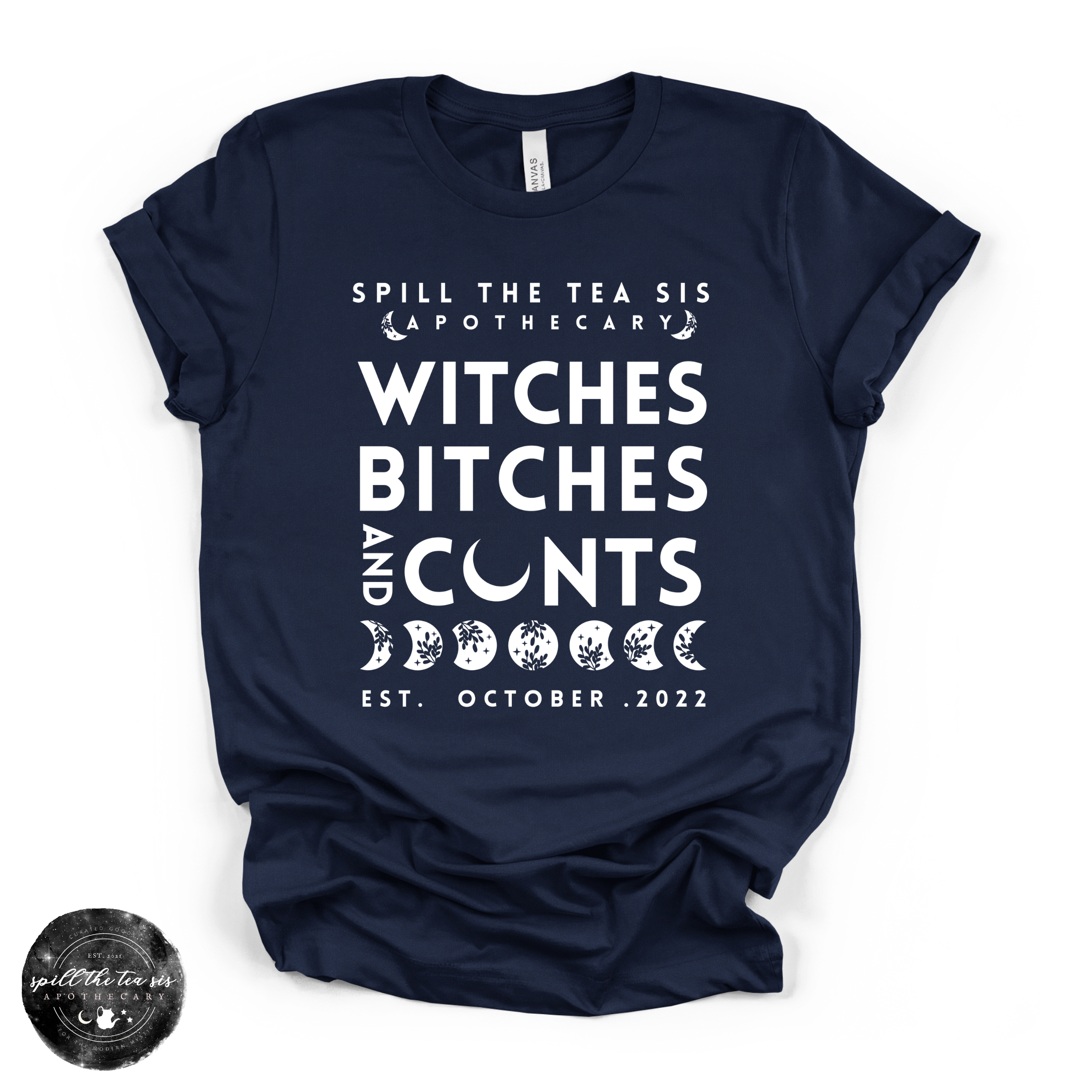 Witches, Btches & Cnts Tee ( WHITE DESIGN) | Bold Witchy Statement Graphic T-Shirt