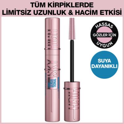 Maybelline New York Lash Sensational Sky High Waterproof Mascara - Lengthening, Curling, Long-Lasting Eye Makeup