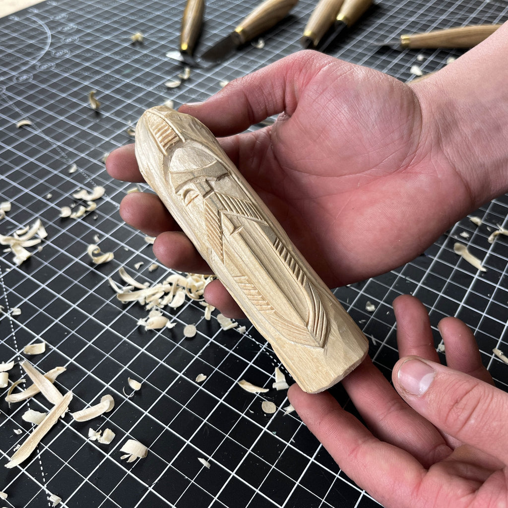 Odin Figurine – 13 cm (5.1 inches) Hand-Carved Wooden Norse God Statue