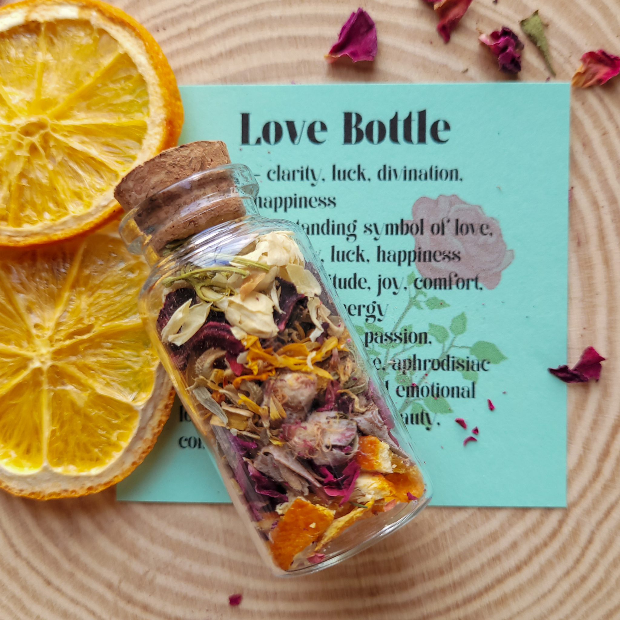 Love Spell Bottle, Intention Setting for Love and Affection