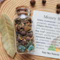 Money Spell Bottle, Herbs for Attracting Wealth and Abundance
