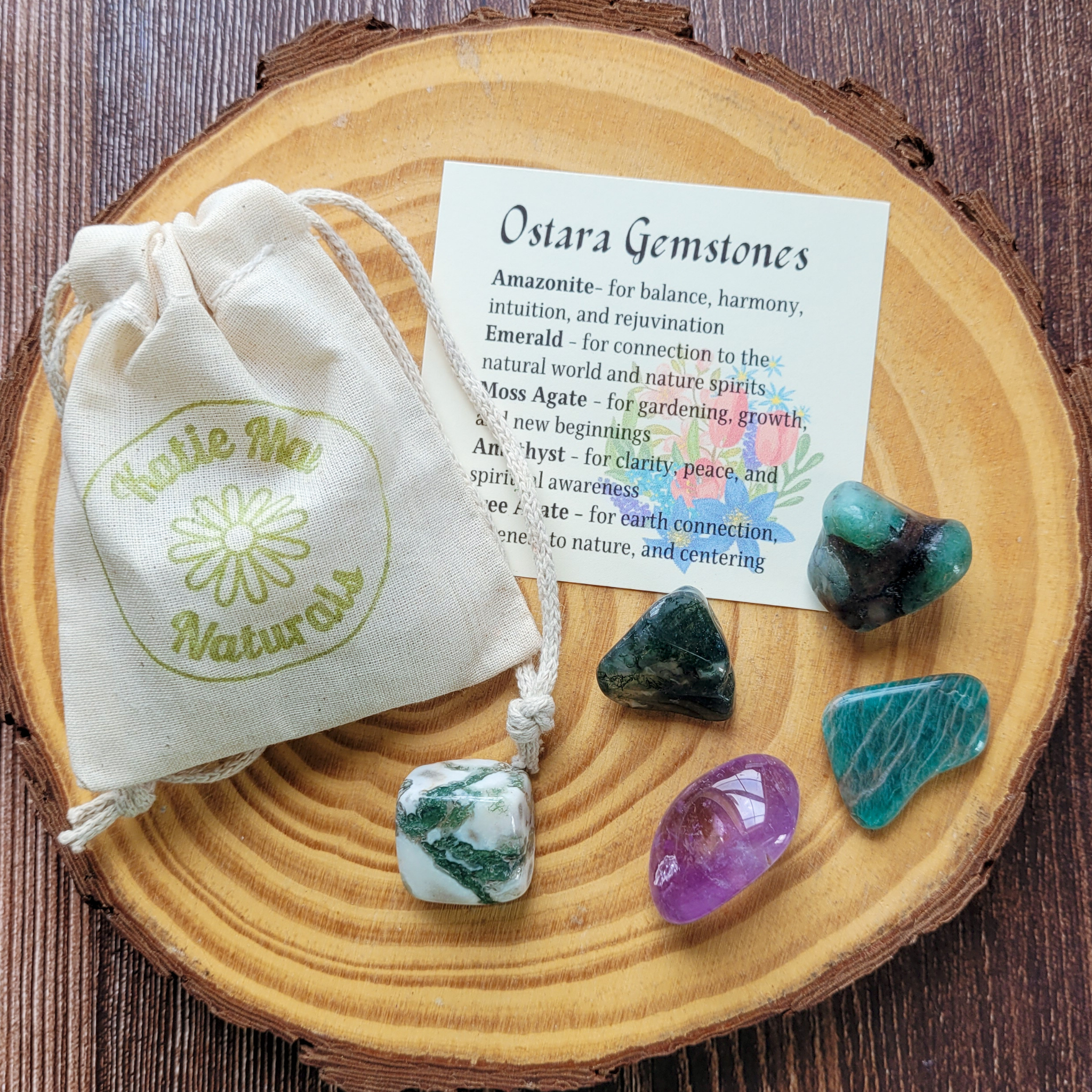 Ostara Gemstone Set – Spring Equinox Crystal Collection for Growth, Renewal & Harmony