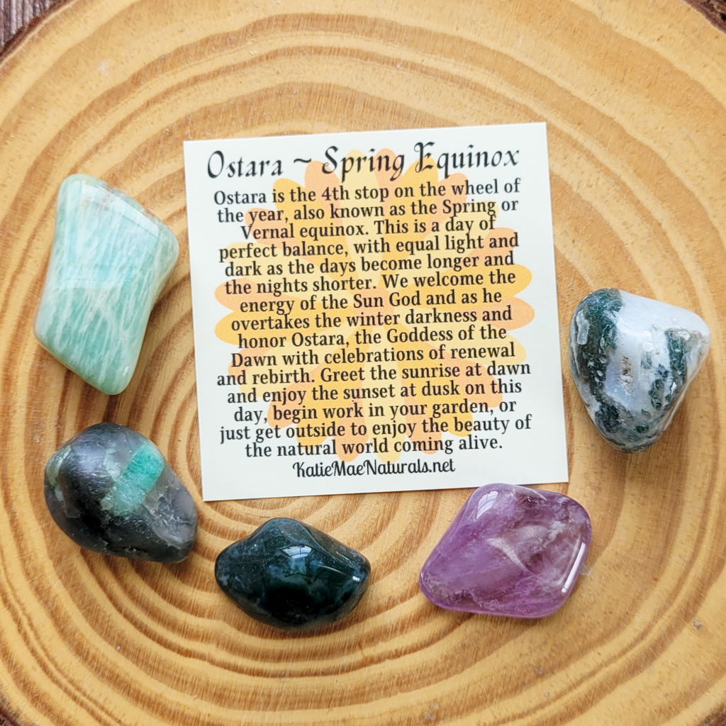 Ostara Gemstone Set – Spring Equinox Crystal Collection for Growth, Renewal & Harmony