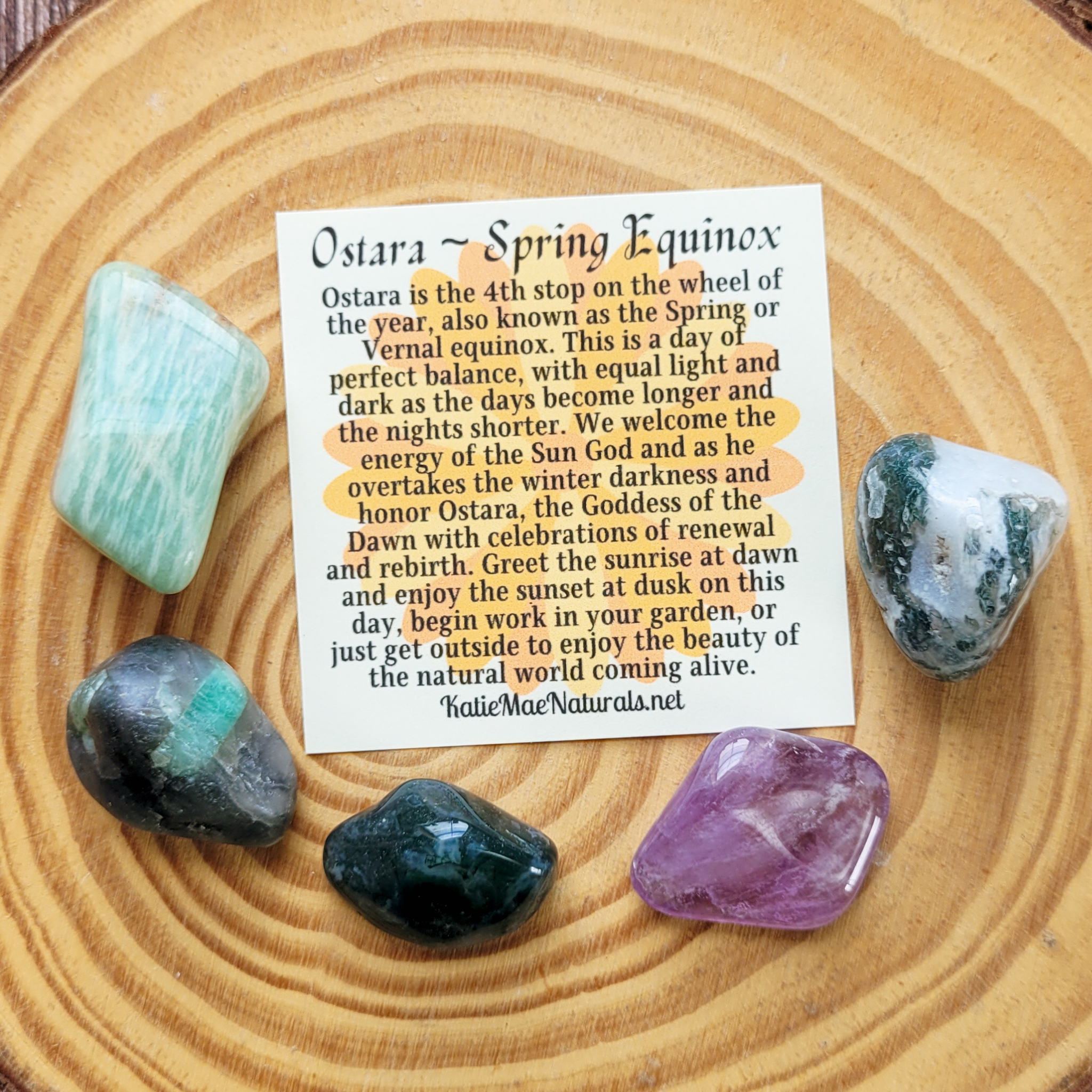 Ostara Gemstone Set – Spring Equinox Crystal Collection for Growth, Renewal & Harmony