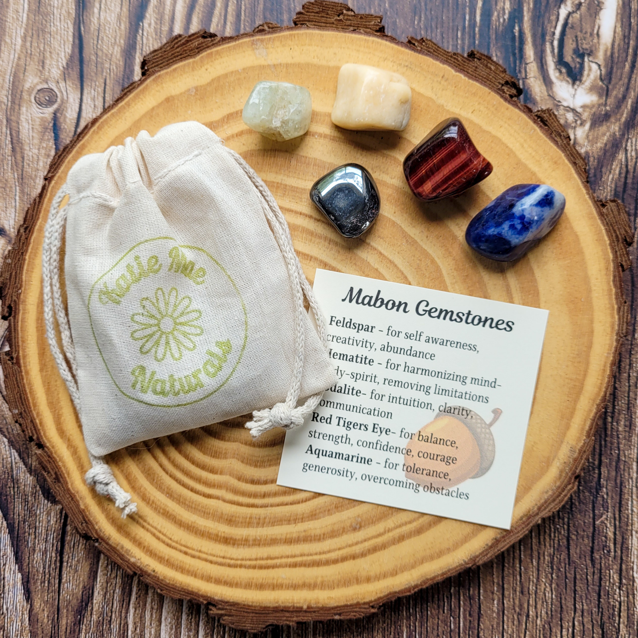 Mabon Gemstone Set – Autumn Equinox Crystal Collection for Balance, Reflection & Grounding