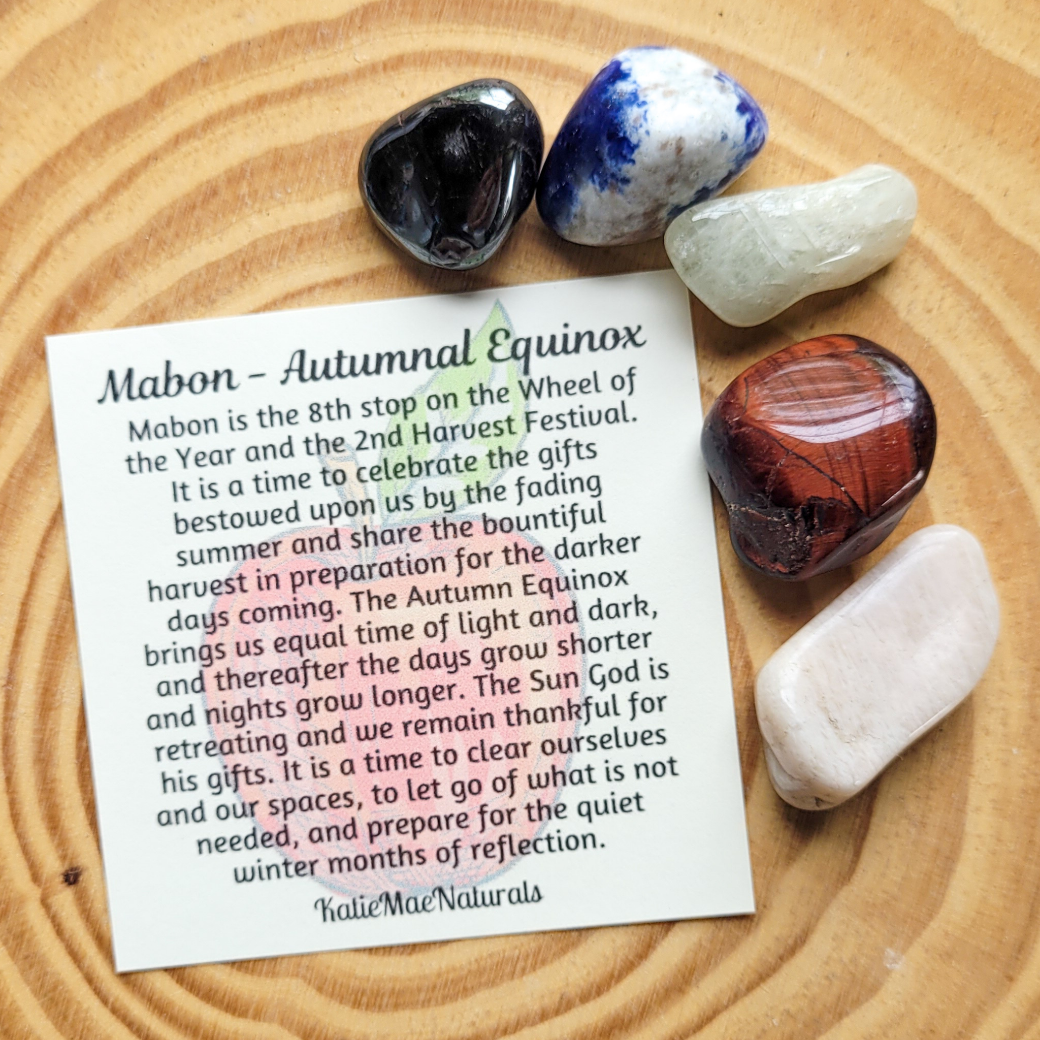 Mabon Gemstone Set – Autumn Equinox Crystal Collection for Balance, Reflection & Grounding