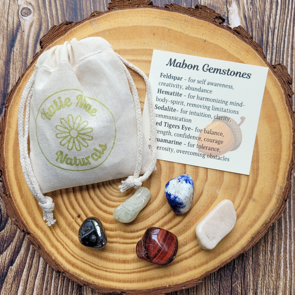 Mabon Gemstone Set – Autumn Equinox Crystal Collection for Balance, Reflection & Grounding
