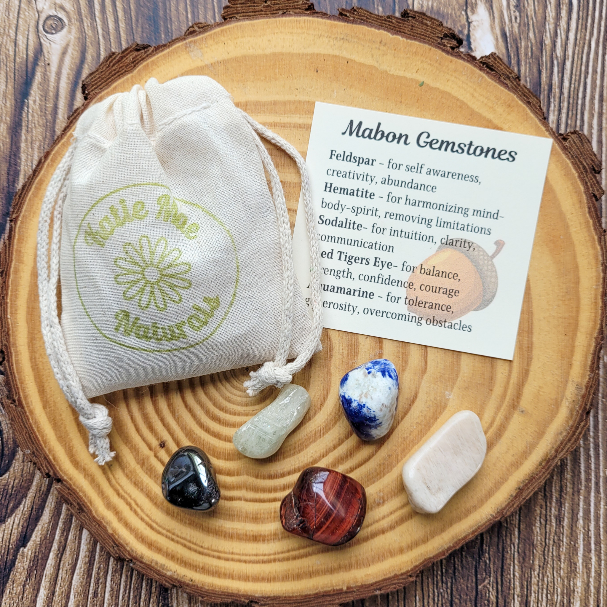 Mabon Gemstone Set – Autumn Equinox Crystal Collection for Balance, Reflection & Grounding