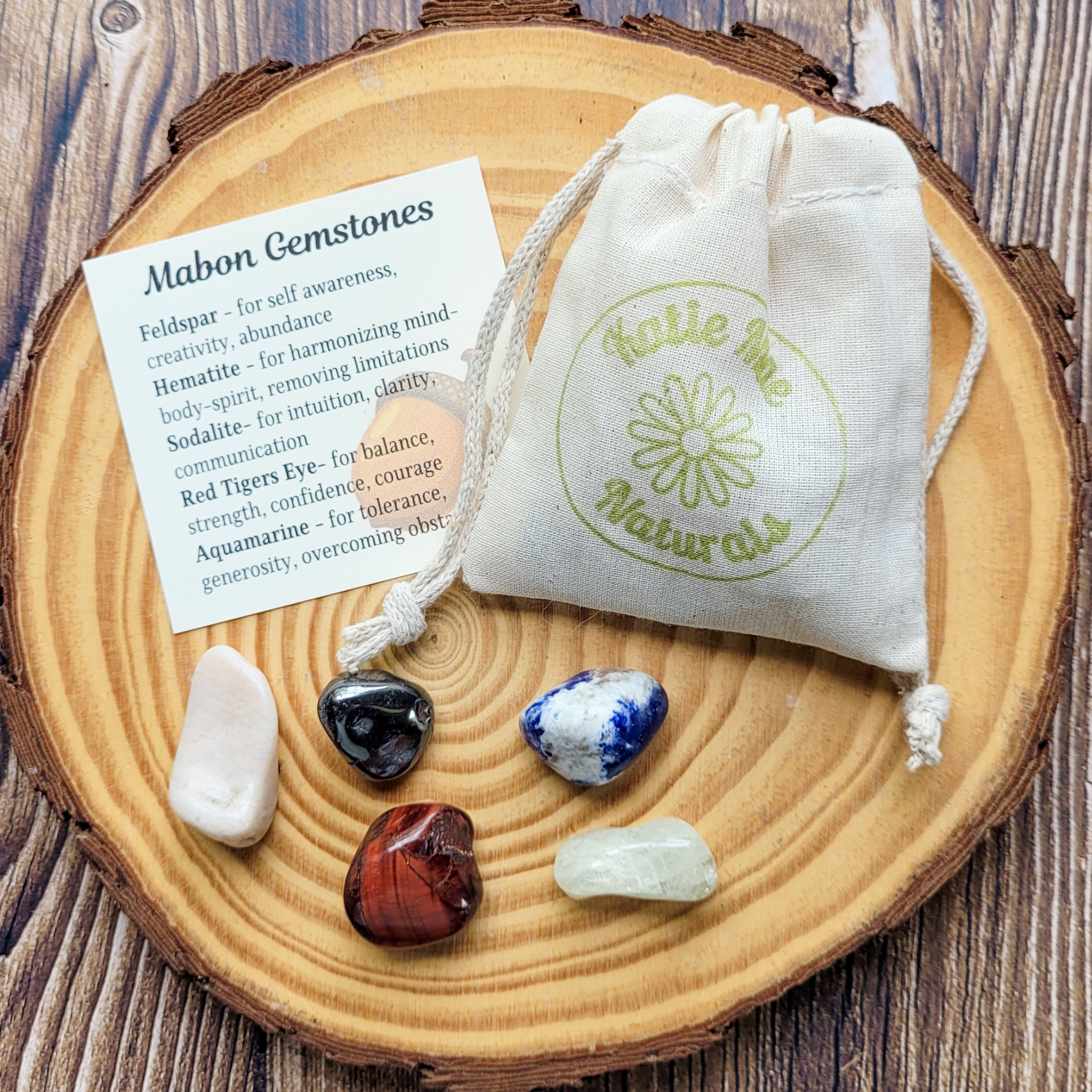 Mabon Gemstone Set – Autumn Equinox Crystal Collection for Balance, Reflection & Grounding