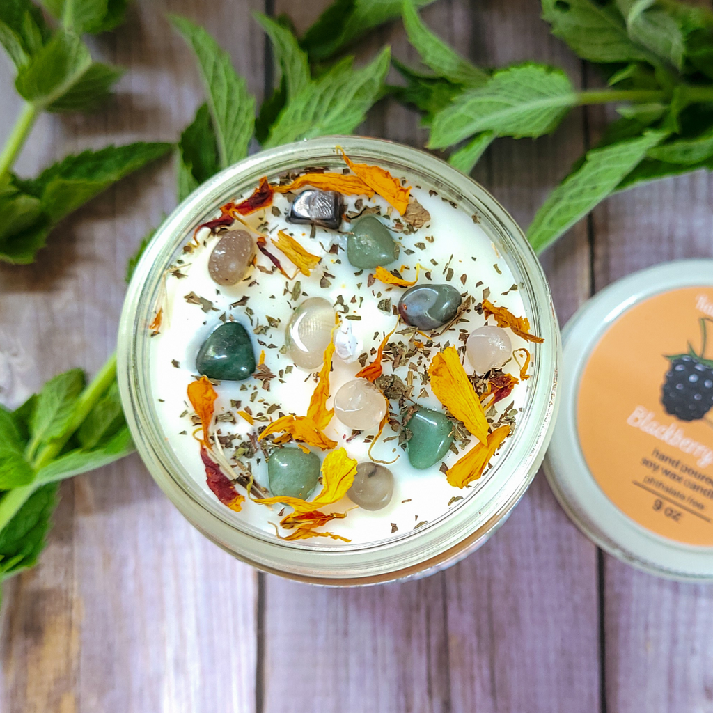 Lughnasadh Ritual Candle – Blackberry Bread Soy Candle for Harvest, Gratitude & Late Summer Rituals