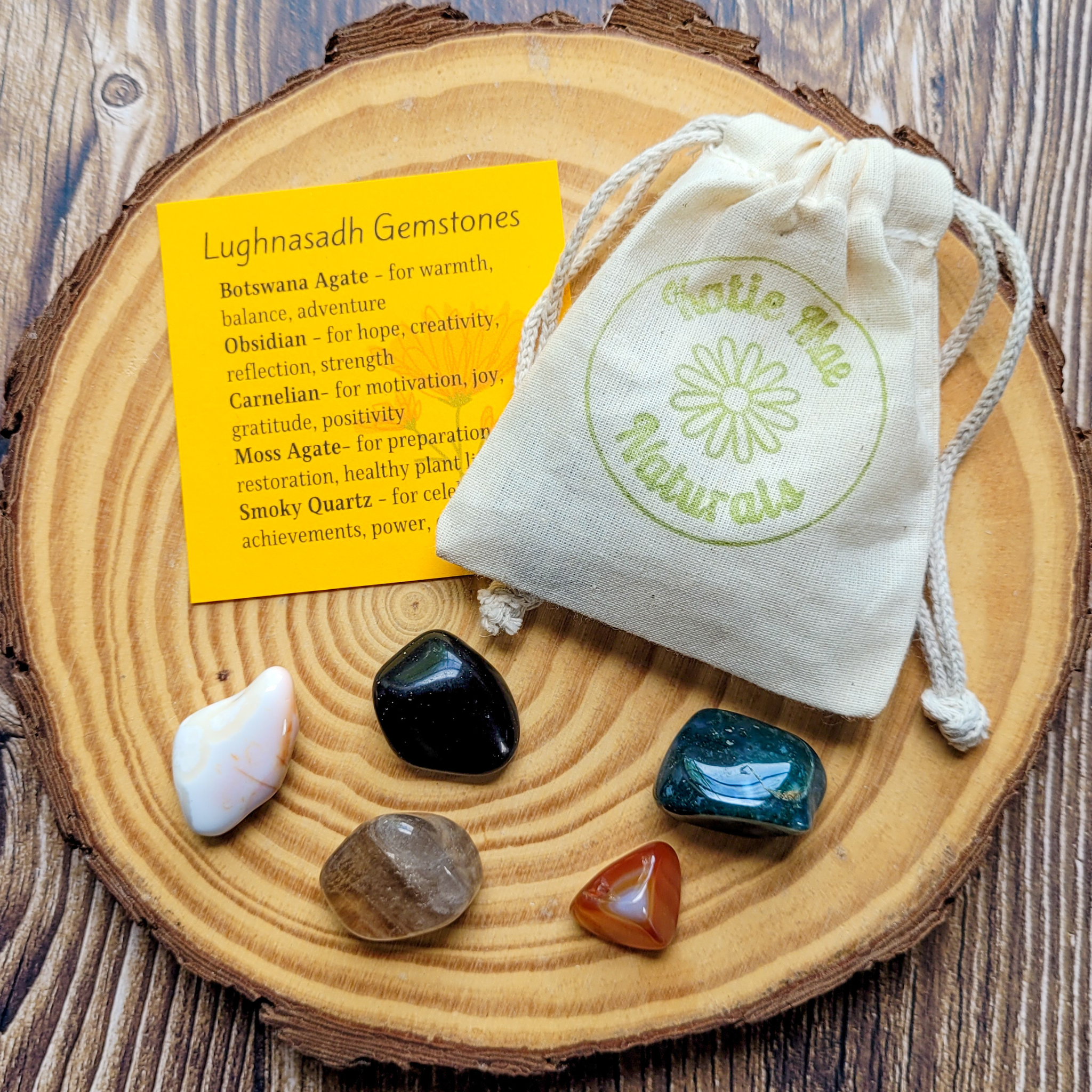 Lughnasadh Gemstone Set – Harvest Crystal Collection for Gratitude, Abundance & Grounding