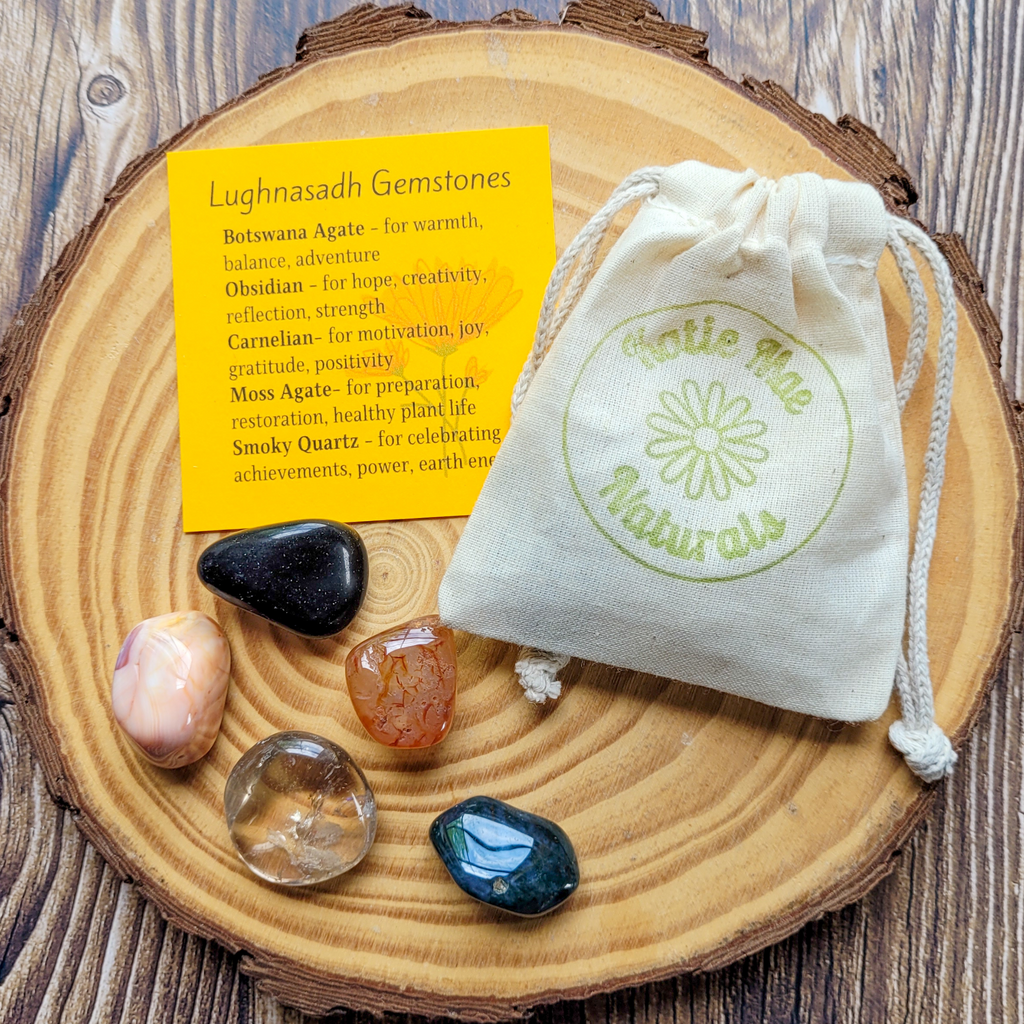 Lughnasadh Gemstone Set – Harvest Crystal Collection for Gratitude, Abundance & Grounding