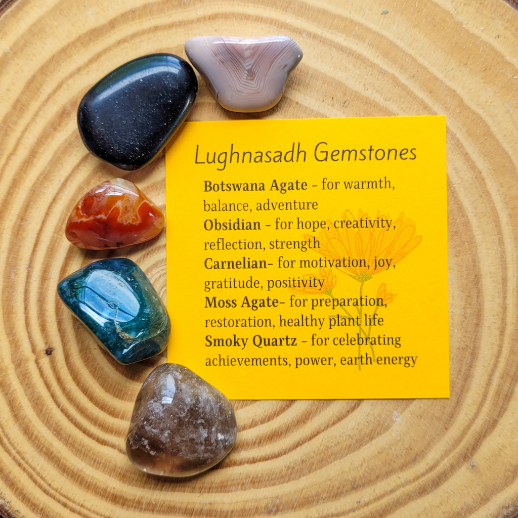 Lughnasadh Gemstone Set – Harvest Crystal Collection for Gratitude, Abundance & Grounding