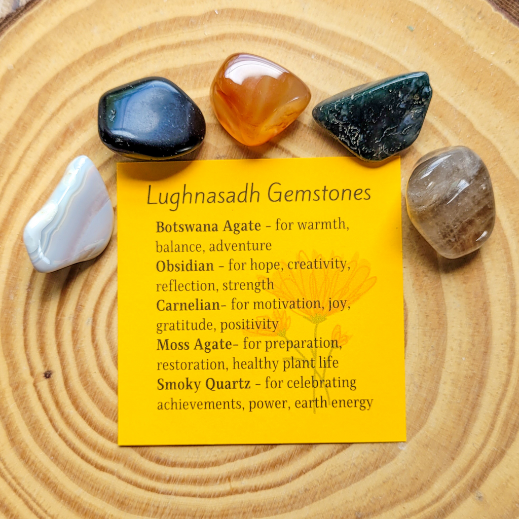 Lughnasadh Gemstone Set – Harvest Crystal Collection for Gratitude, Abundance & Grounding