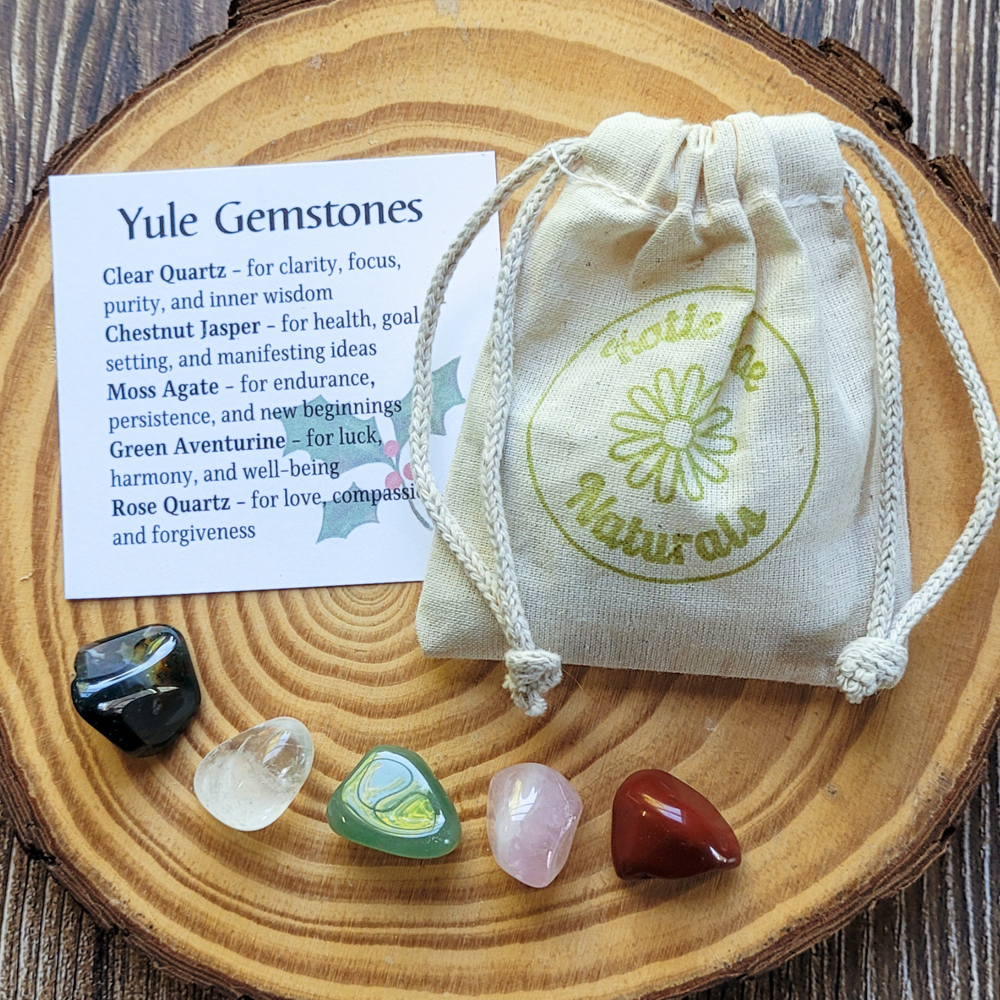 Yule Gemstone Set – Winter Solstice Crystal Collection for Renewal, Warmth & New Beginnings