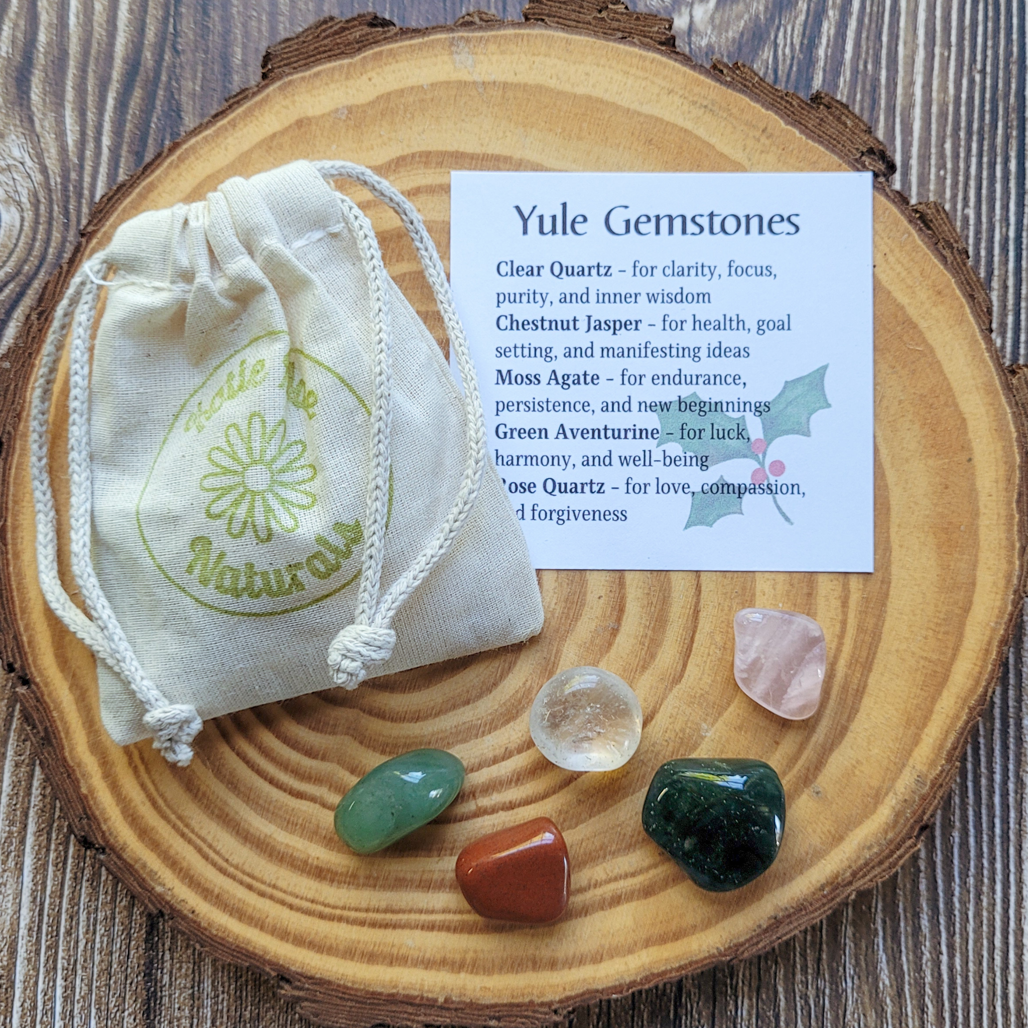Yule Gemstone Set – Winter Solstice Crystal Collection for Renewal, Warmth & New Beginnings
