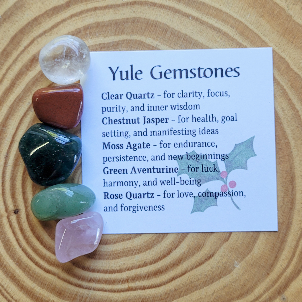 Yule Gemstone Set – Winter Solstice Crystal Collection for Renewal, Warmth & New Beginnings
