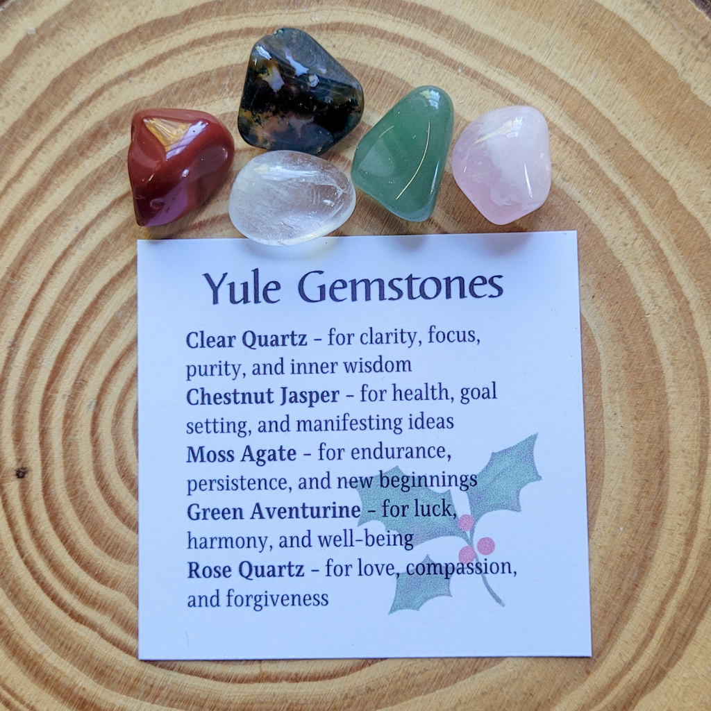 Yule Gemstone Set – Winter Solstice Crystal Collection for Renewal, Warmth & New Beginnings