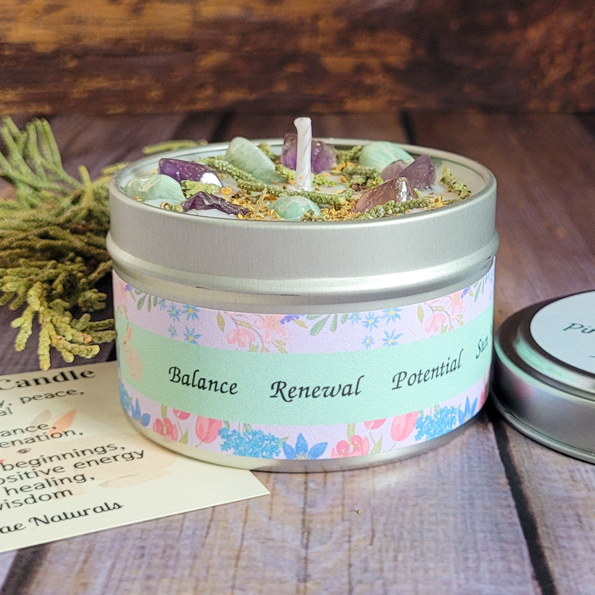 Ostara Ritual Candle – Lilac Spring Soy Candle for Renewal, Growth & Spring Equinox Rituals