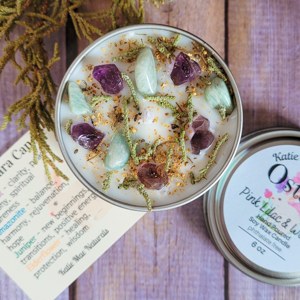 Ostara Ritual Candle – Lilac Spring Soy Candle for Renewal, Growth & Spring Equinox Rituals