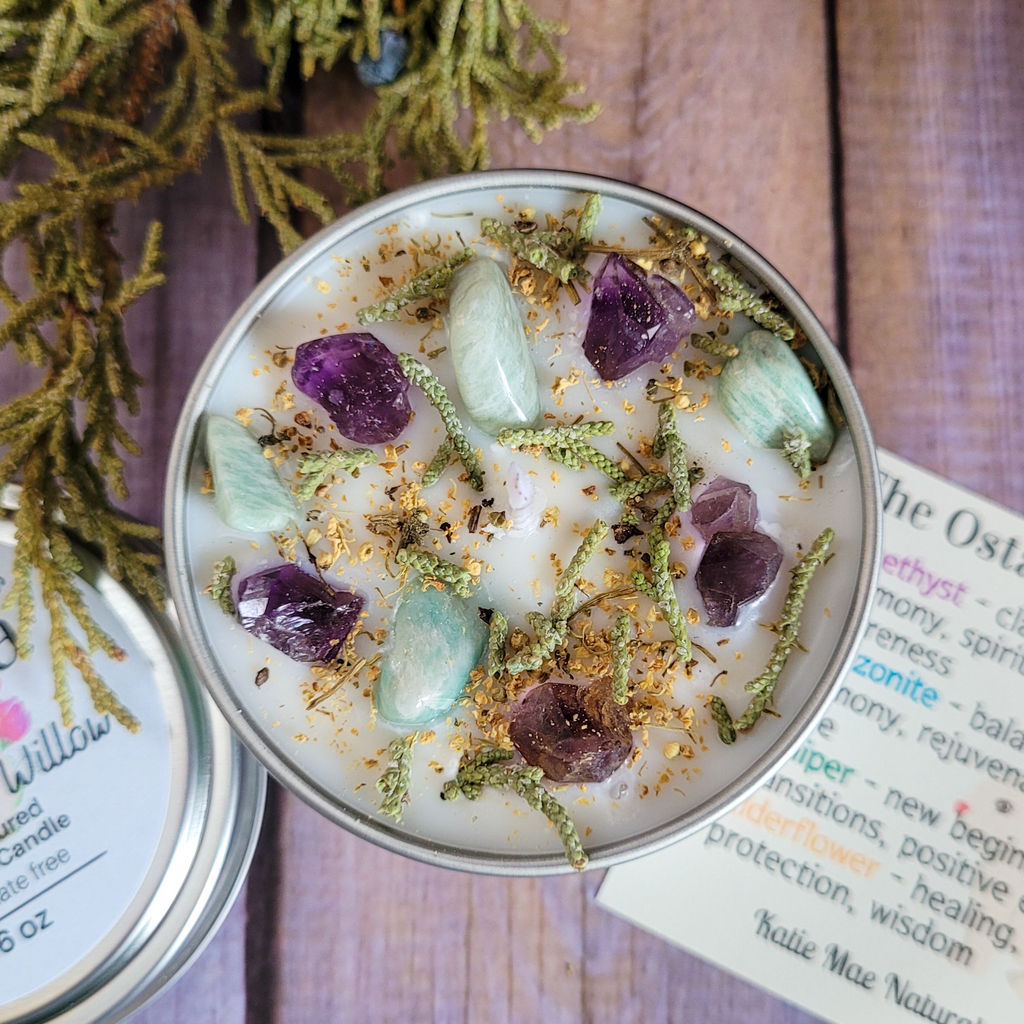 Ostara Ritual Candle – Lilac Spring Soy Candle for Renewal, Growth & Spring Equinox Rituals