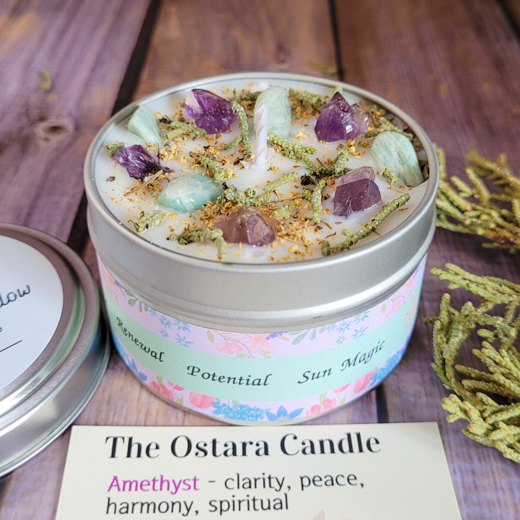 Ostara Ritual Candle – Lilac Spring Soy Candle for Renewal, Growth & Spring Equinox Rituals