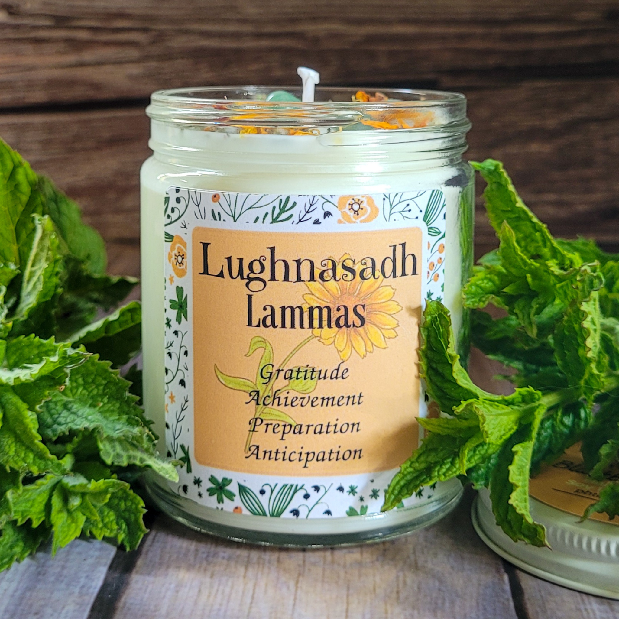 Lughnasadh Ritual Candle – Blackberry Bread Soy Candle for Harvest, Gratitude & Late Summer Rituals