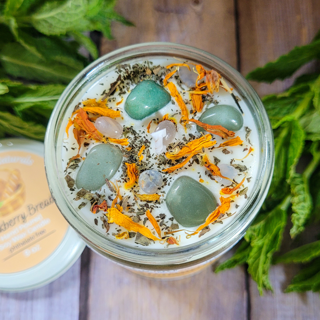 Lughnasadh Ritual Candle – Blackberry Bread Soy Candle for Harvest, Gratitude & Late Summer Rituals