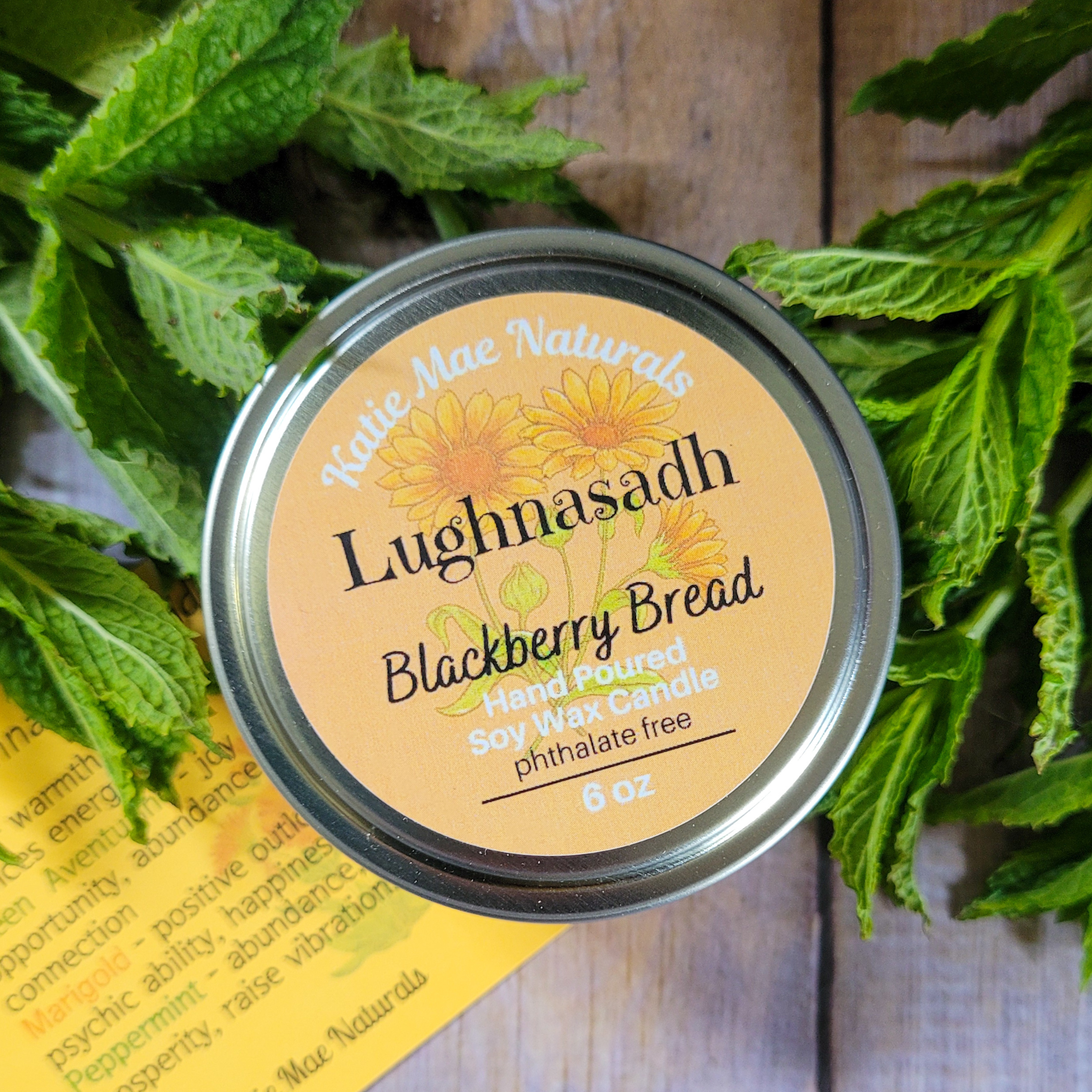 Lughnasadh Ritual Candle – Blackberry Bread Soy Candle for Harvest, Gratitude & Late Summer Rituals