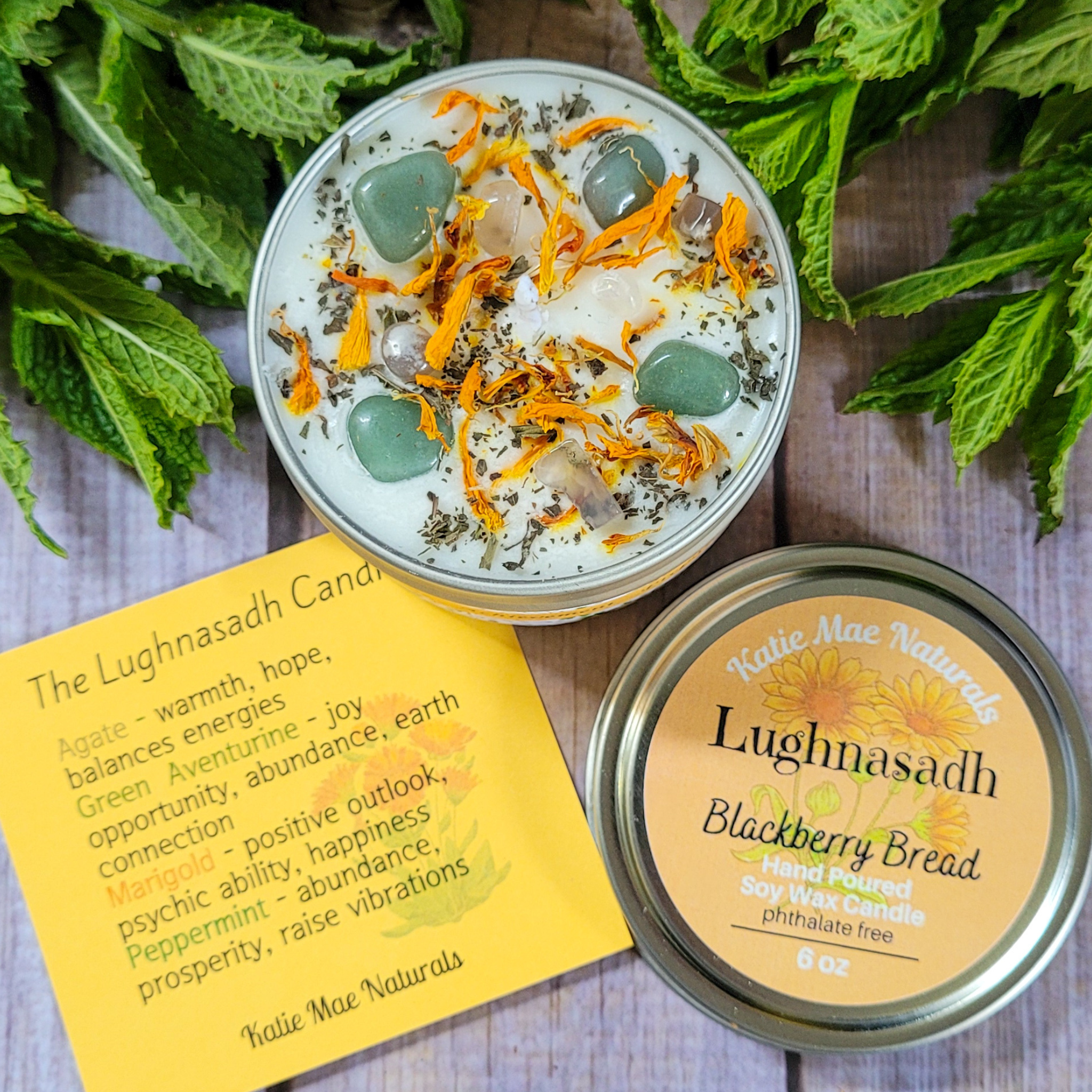 Lughnasadh Ritual Candle – Blackberry Bread Soy Candle for Harvest, Gratitude & Late Summer Rituals