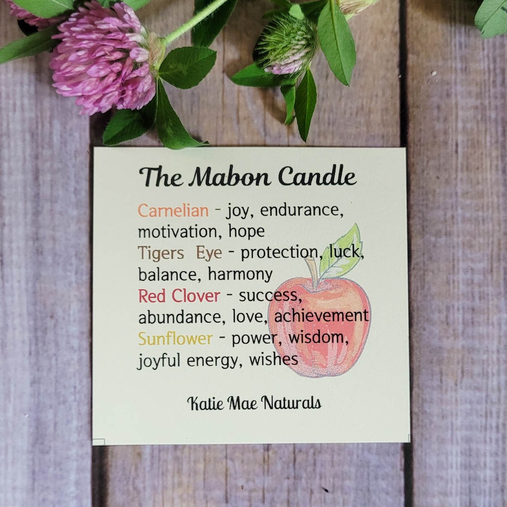 Mabon Ritual Candle – Apple & Oak Soy Candle for Autumn Equinox, Gratitude & Grounding