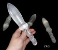 Selenite Dagger with Spiral Handle 7.5 To 8.5 (1 Piece)