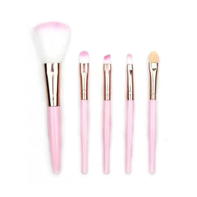 Soft And Cute 5Pcs Makeup Brushes Set Eye Shadow Eyebrow Eyeliner Blush Loose Foundation Powder Professional Lip Women Cosmetic Tools
