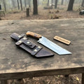 Oakridge Tracker Survival Knife 13" Handmade Stag Antler Handle | Full Tang Outdoor Knife