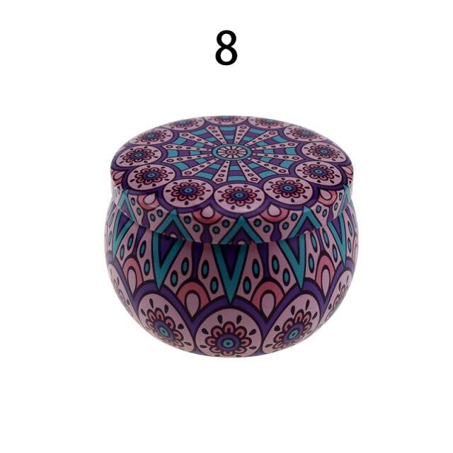 Vintage Flower Candle Tin Jars DIY Candle Candle Jars for Making Candles Bulk Tin Cans For Candle Making Colorful Round Metal Containers for Home Storage Arts & Crafts Making Holder Case for Dry Storage Spices Camping Party Favor and Sweets Gifts Box