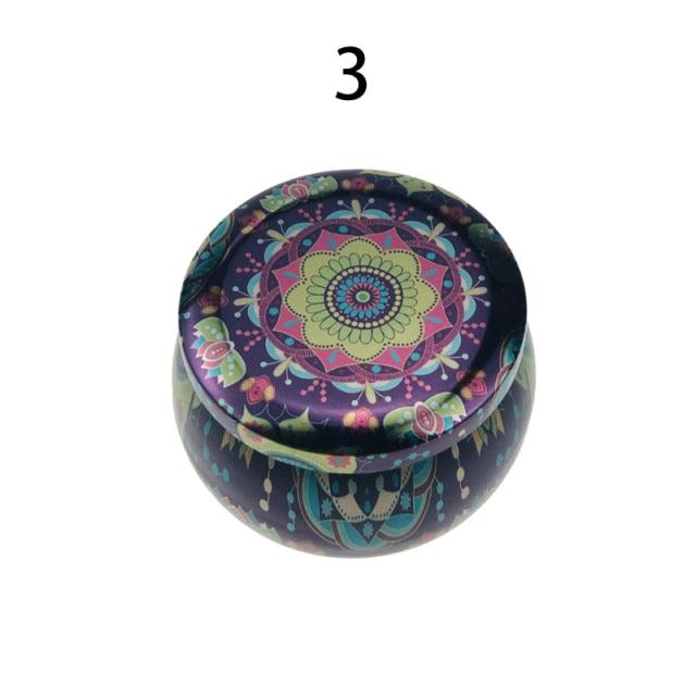 Vintage Flower Candle Tin Jars DIY Candle Candle Jars for Making Candles Bulk Tin Cans For Candle Making Colorful Round Metal Containers for Home Storage Arts & Crafts Making Holder Case for Dry Storage Spices Camping Party Favor and Sweets Gifts Box