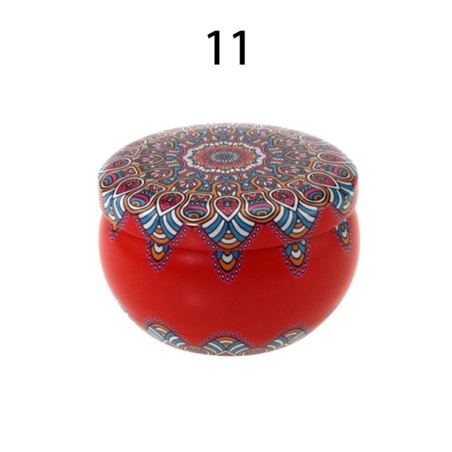 Vintage Flower Candle Tin Jars DIY Candle Candle Jars for Making Candles Bulk Tin Cans For Candle Making Colorful Round Metal Containers for Home Storage Arts & Crafts Making Holder Case for Dry Storage Spices Camping Party Favor and Sweets Gifts Box