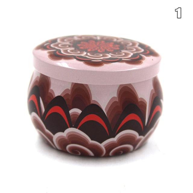 Vintage Flower Candle Tin Jars DIY Candle Candle Jars for Making Candles Bulk Tin Cans For Candle Making Colorful Round Metal Containers for Home Storage Arts & Crafts Making Holder Case for Dry Storage Spices Camping Party Favor and Sweets Gifts Box