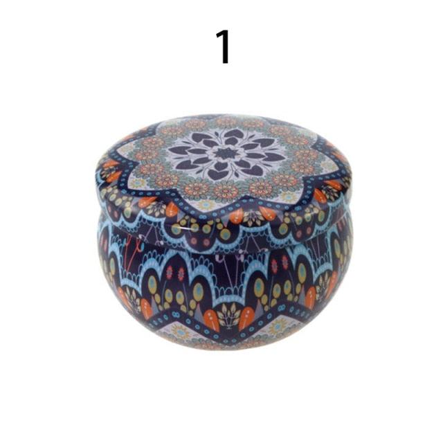 Vintage Flower Candle Tin Jars DIY Candle Candle Jars for Making Candles Bulk Tin Cans For Candle Making Colorful Round Metal Containers for Home Storage Arts & Crafts Making Holder Case for Dry Storage Spices Camping Party Favor and Sweets Gifts Box