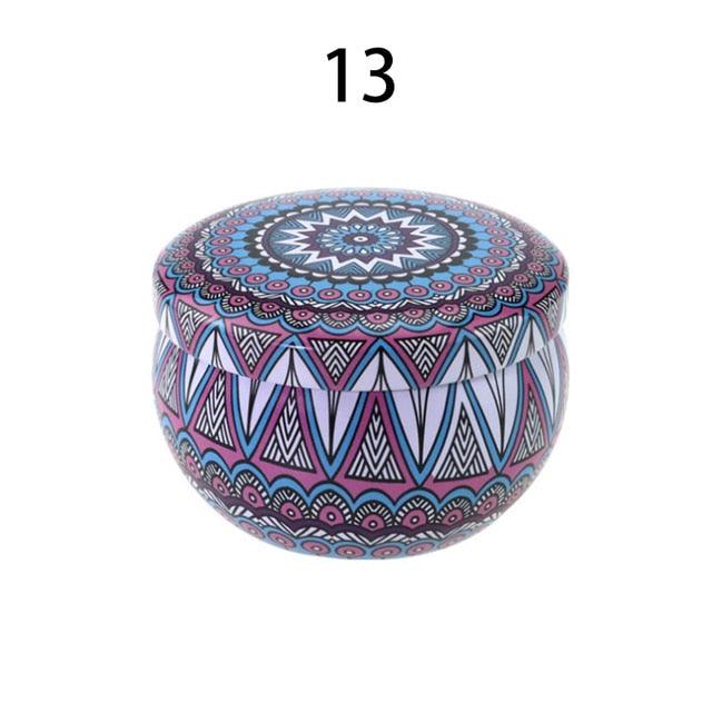 Vintage Flower Candle Tin Jars DIY Candle Candle Jars for Making Candles Bulk Tin Cans For Candle Making Colorful Round Metal Containers for Home Storage Arts & Crafts Making Holder Case for Dry Storage Spices Camping Party Favor and Sweets Gifts Box