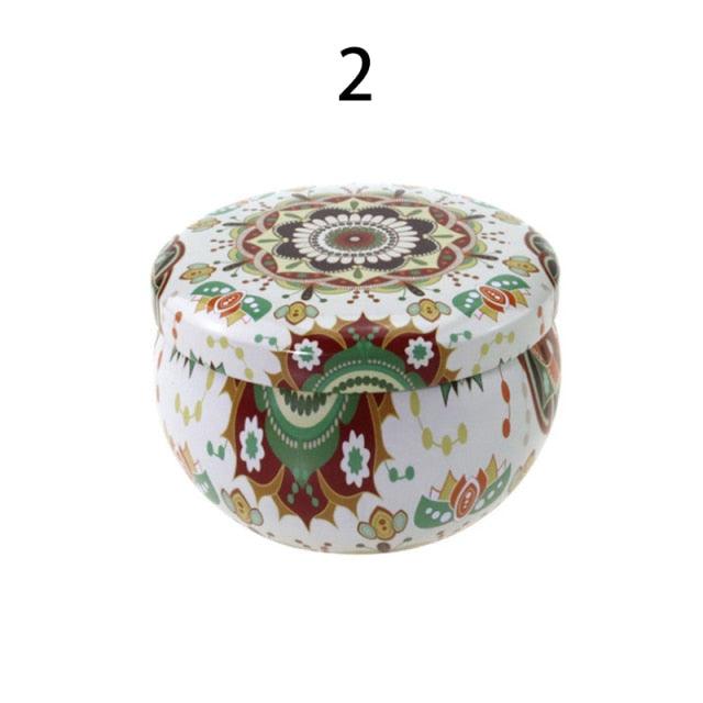 Vintage Flower Candle Tin Jars DIY Candle Candle Jars for Making Candles Bulk Tin Cans For Candle Making Colorful Round Metal Containers for Home Storage Arts & Crafts Making Holder Case for Dry Storage Spices Camping Party Favor and Sweets Gifts Box