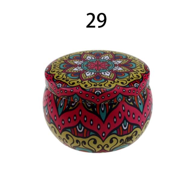 Vintage Flower Candle Tin Jars DIY Candle Candle Jars for Making Candles Bulk Tin Cans For Candle Making Colorful Round Metal Containers for Home Storage Arts & Crafts Making Holder Case for Dry Storage Spices Camping Party Favor and Sweets Gifts Box