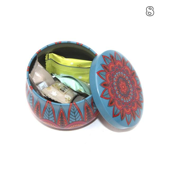 Vintage Flower Candle Tin Jars DIY Candle Candle Jars for Making Candles Bulk Tin Cans For Candle Making Colorful Round Metal Containers for Home Storage Arts & Crafts Making Holder Case for Dry Storage Spices Camping Party Favor and Sweets Gifts Box
