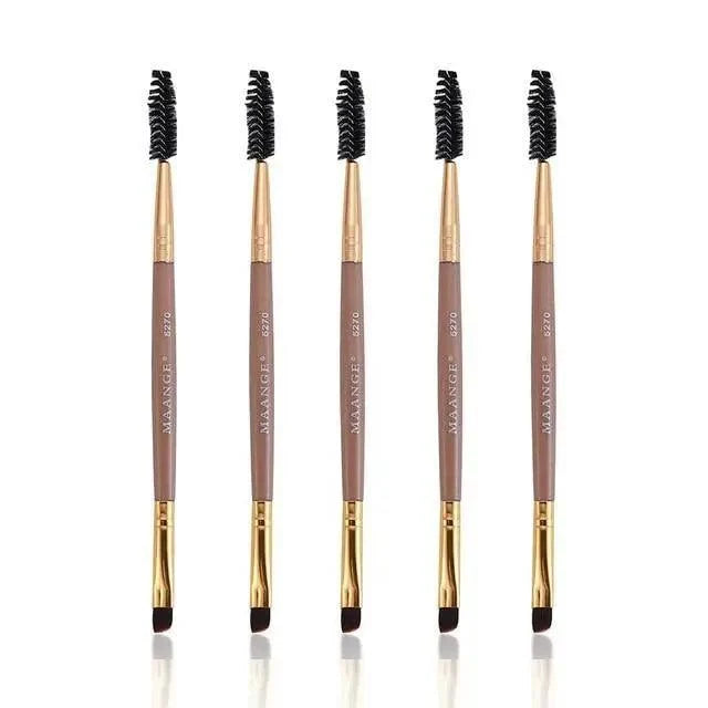 Women Makeup Brush 5Pcs Professional Black Eyebrow Inclined Flat Angled Brush Makeup Tool Wooden Pole Eyeliner Eyeshadow Women Cosmetic