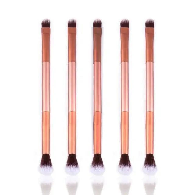 Women Makeup Brush 5Pcs Professional Black Eyebrow Inclined Flat Angled Brush Makeup Tool Wooden Pole Eyeliner Eyeshadow Women Cosmetic